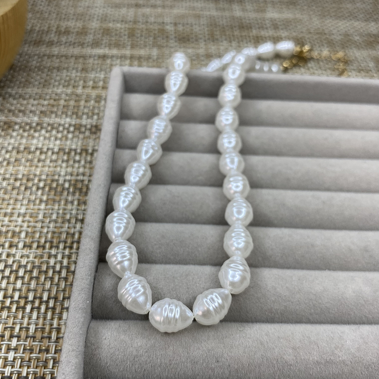 Collar perlas artificial  2