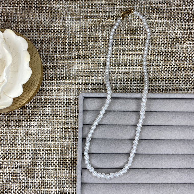 Collar perlas artificial 1