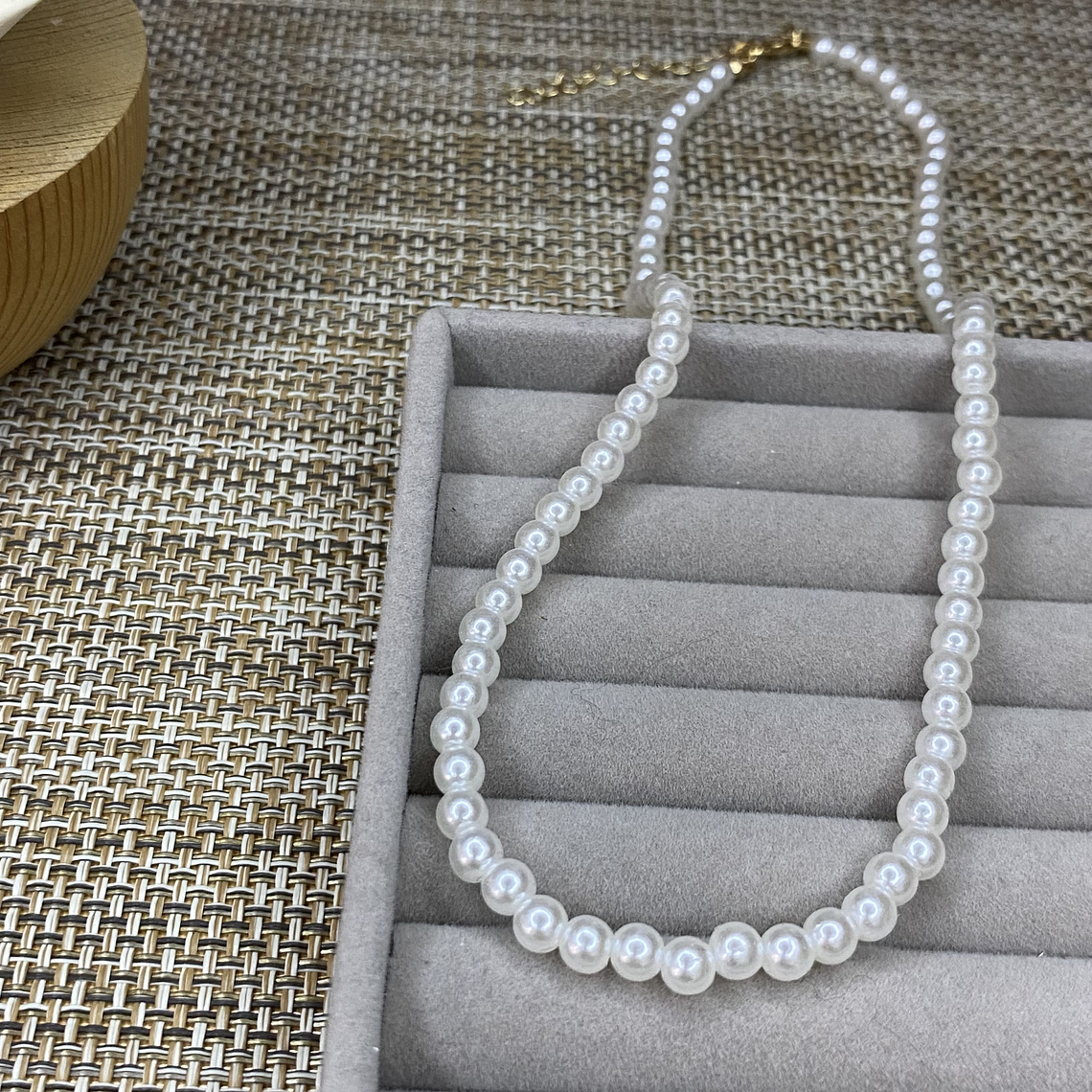 Collar perlas artificial 2