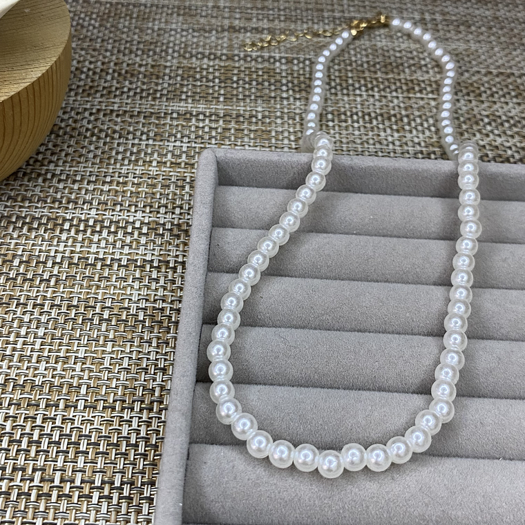 Collar perlas artificial 2