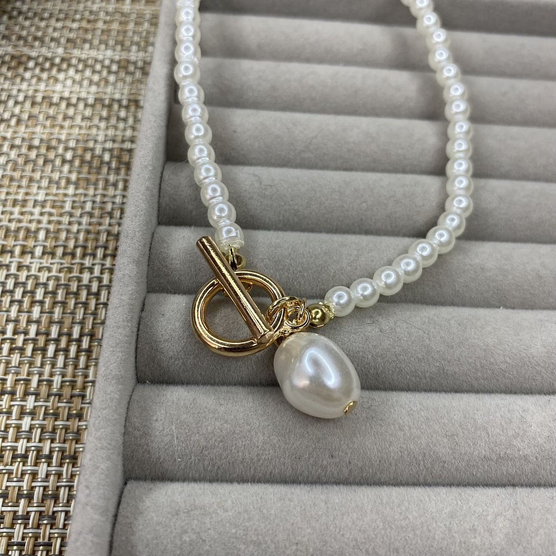 Collar perlas artificial 2