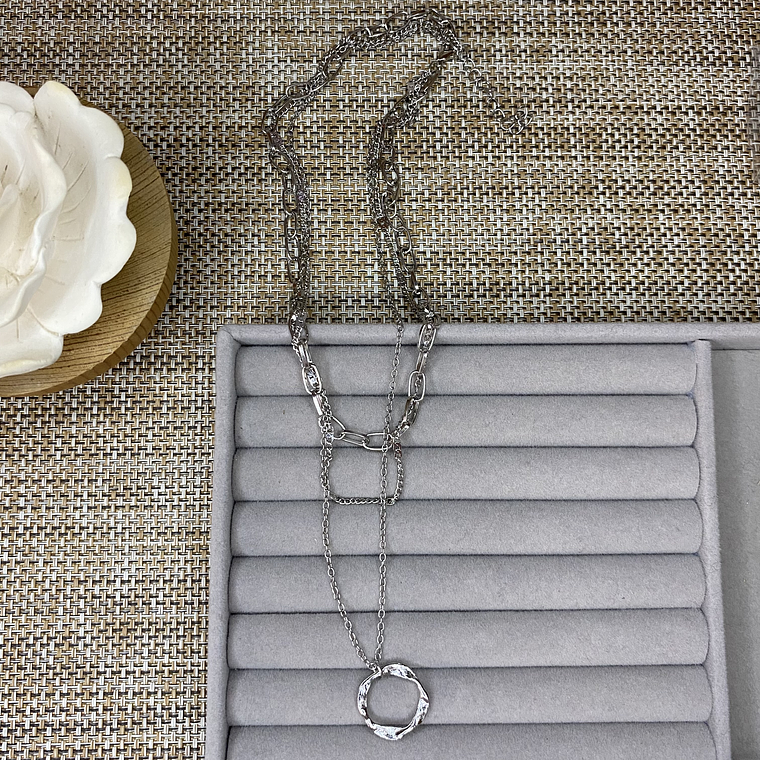 Collar doble silver 1