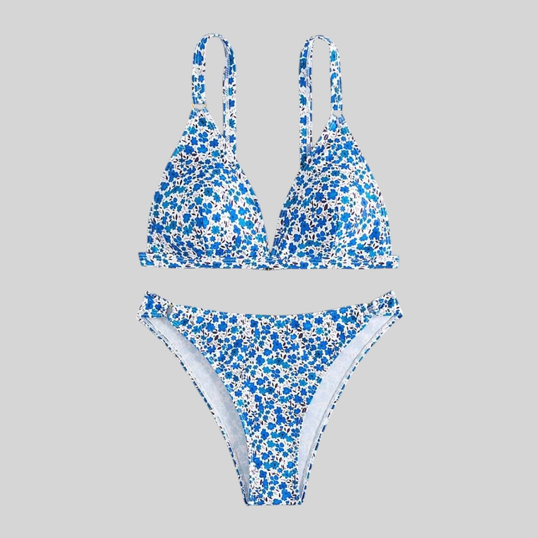 Bikini floral Azul 1