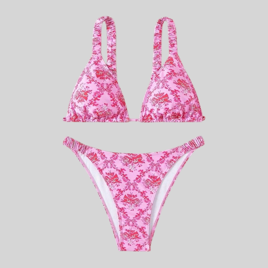 Bikini floral Fucsia 1