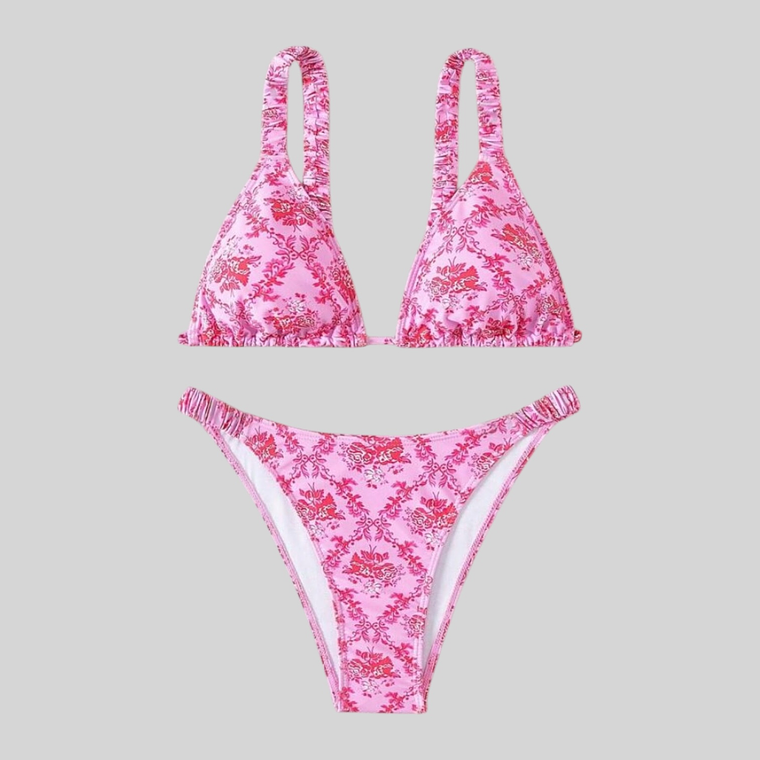 Bikini floral Fucsia 1