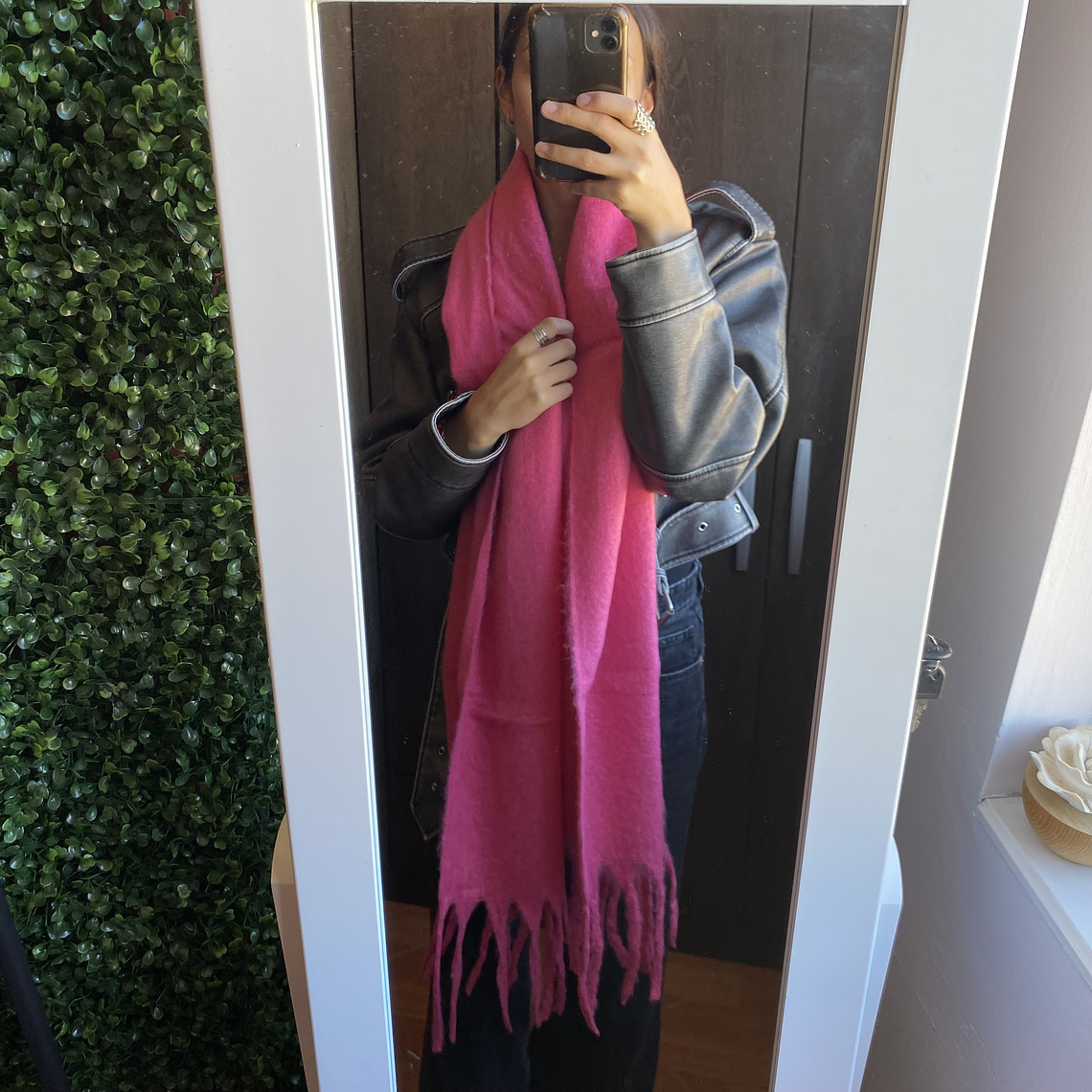 Bufanda alpaca Fucsia 2