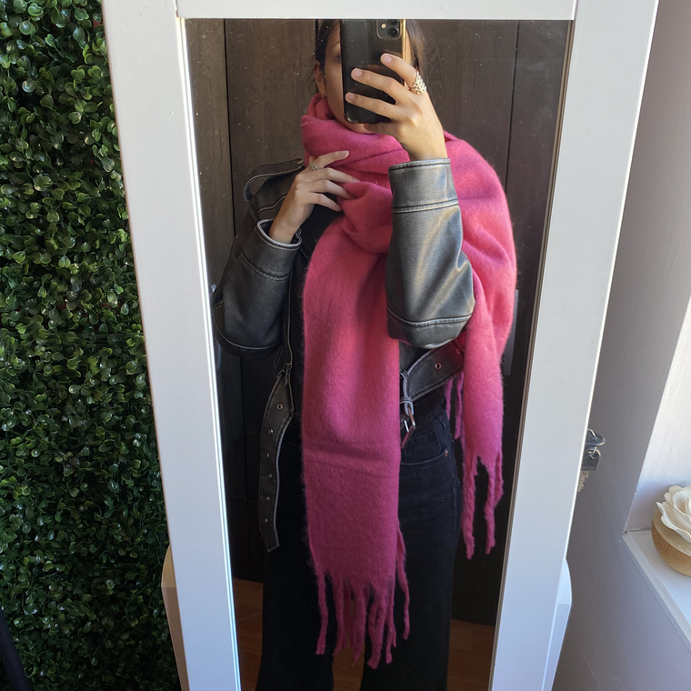 Bufanda alpaca Fucsia 3