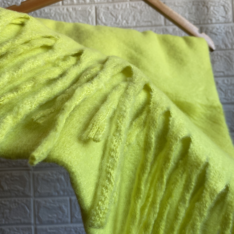 Bufanda alpaca Verde limón 2