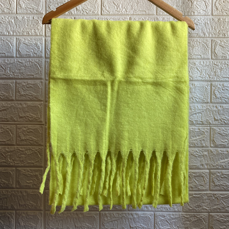 Bufanda alpaca Verde limón 1