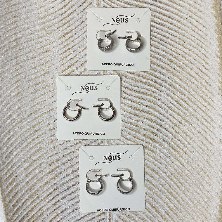 Argollas mini Silver 5