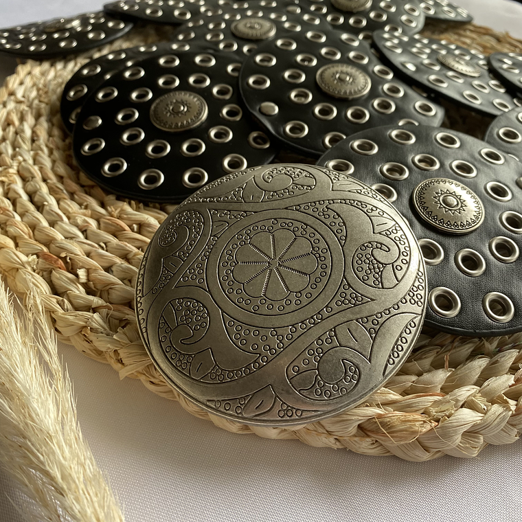 Cinturón Boho Negro-Silver 2