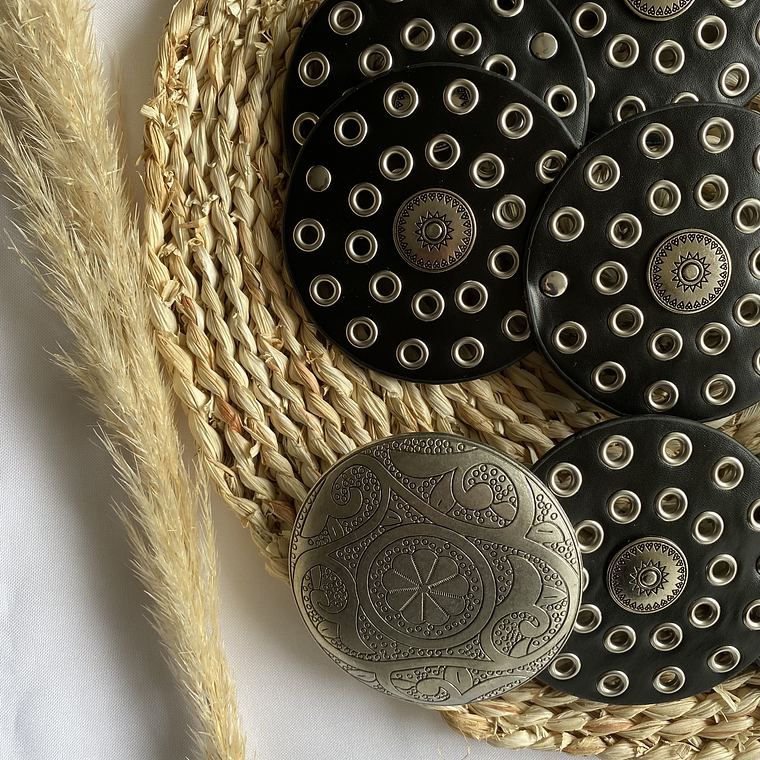 Cinturón Boho Negro-Silver 3