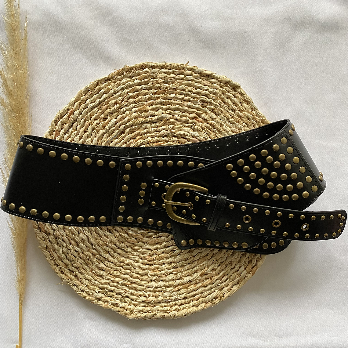 Cinturón Boho Negro-Dorado 1
