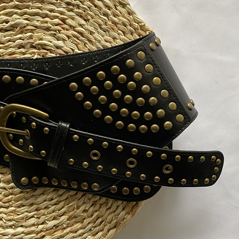 Cinturón Boho Negro-Dorado 3