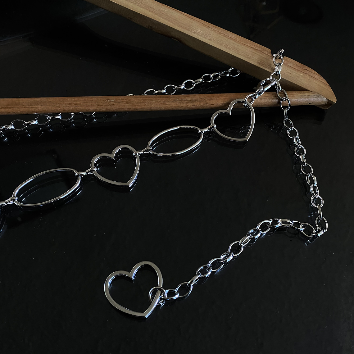 Cadena corazones silver 2