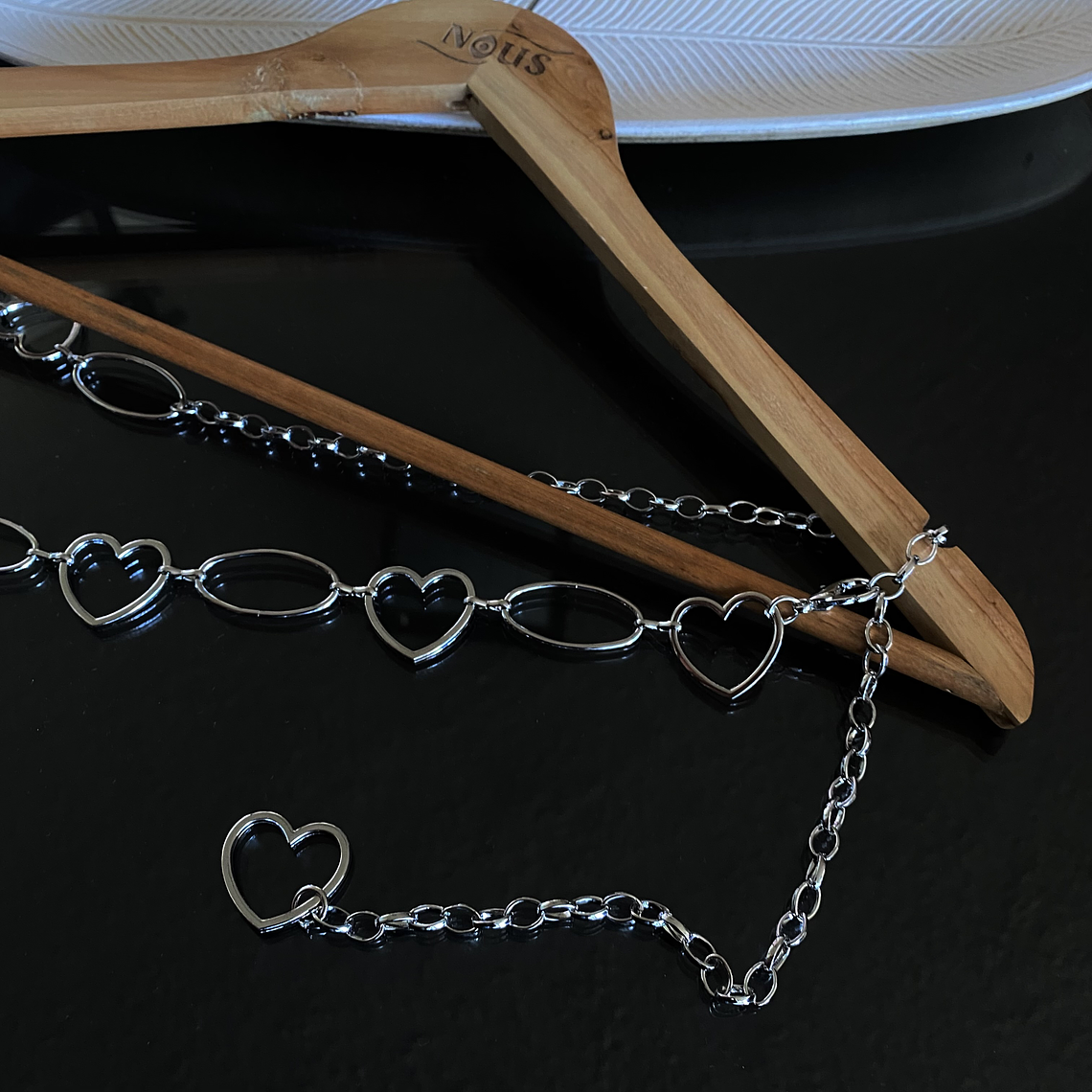 Cadena corazones silver 3