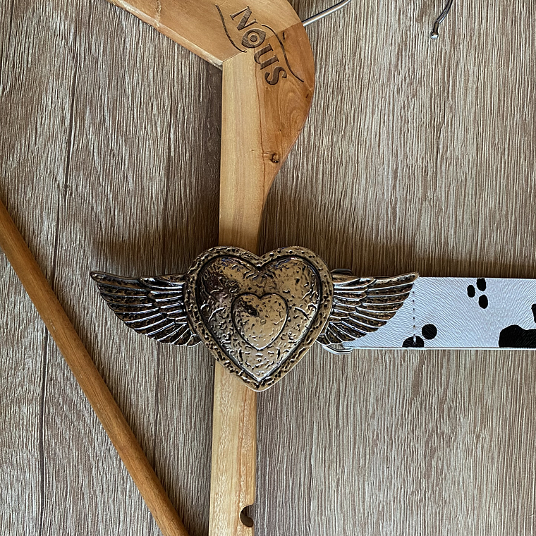 Cinturón Corazón estampado vaca 1