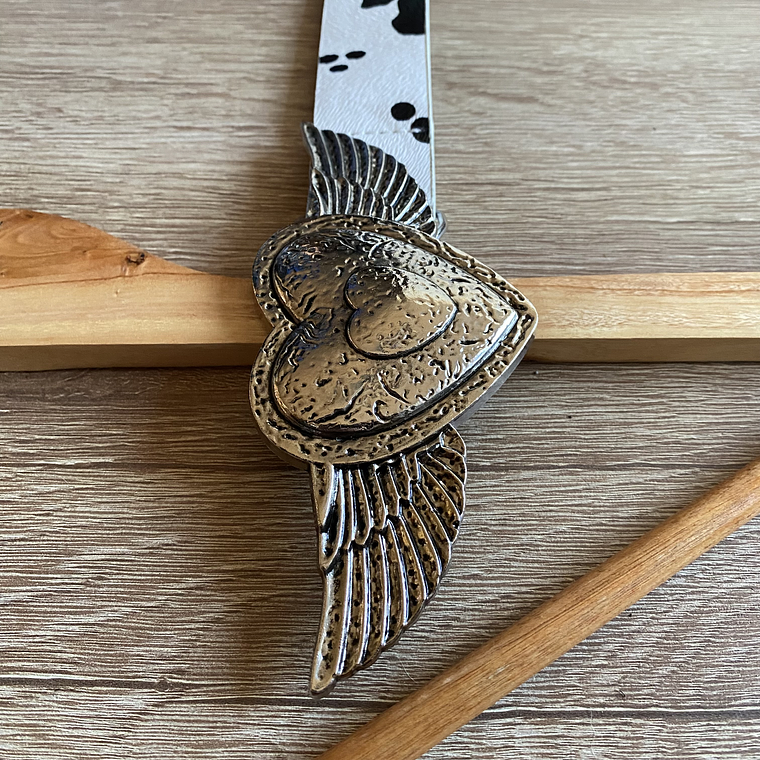 Cinturón Corazón estampado vaca 3