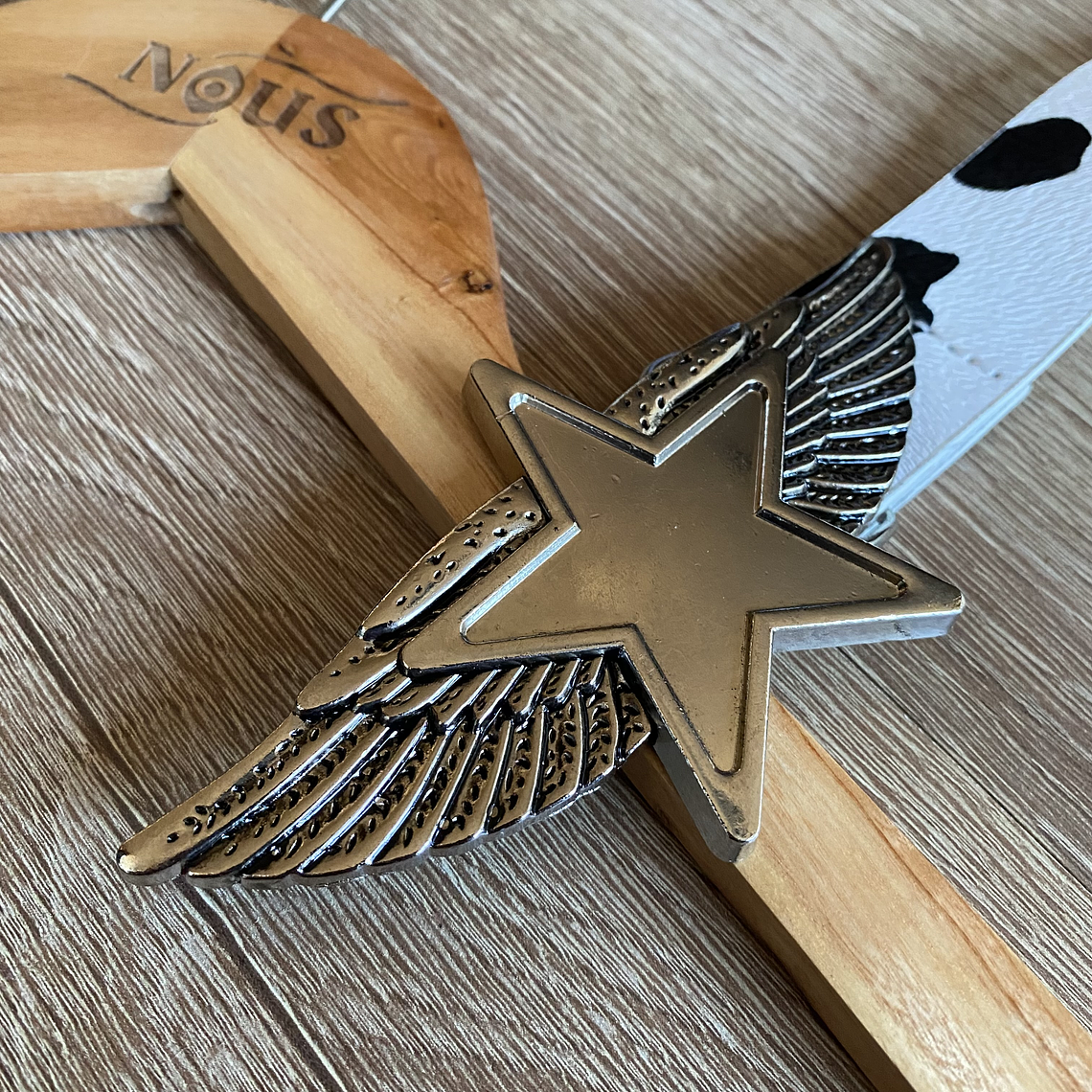 Cinturón estrella estampado vaca 2