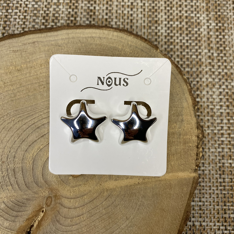 Aros estrella Silver 3