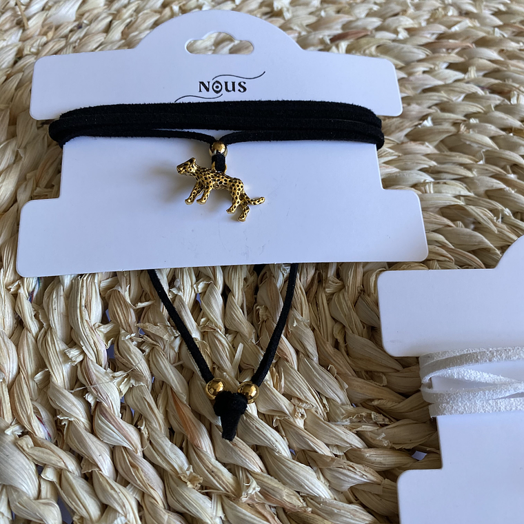 Collar lazo leopard gold 2