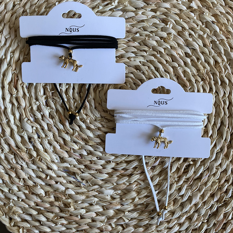 Collar lazo leopard gold 1