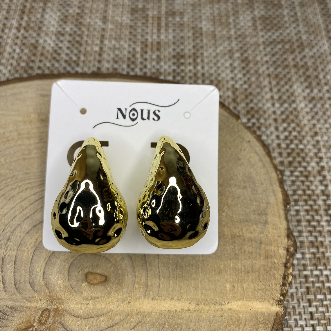 Aros gota texturizados 1