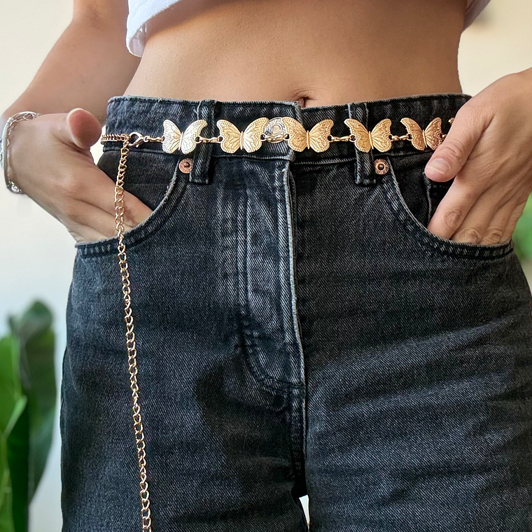 Cinturón cadena Mariposas Gold 1