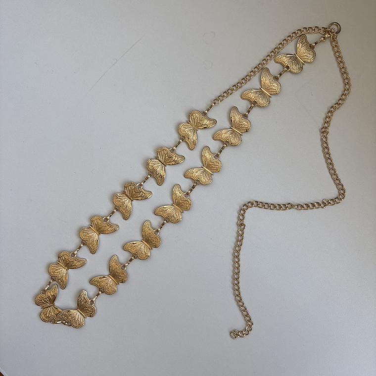 Cinturón cadena Mariposas Gold 2