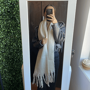 Bufanda alpaca Blanco crema