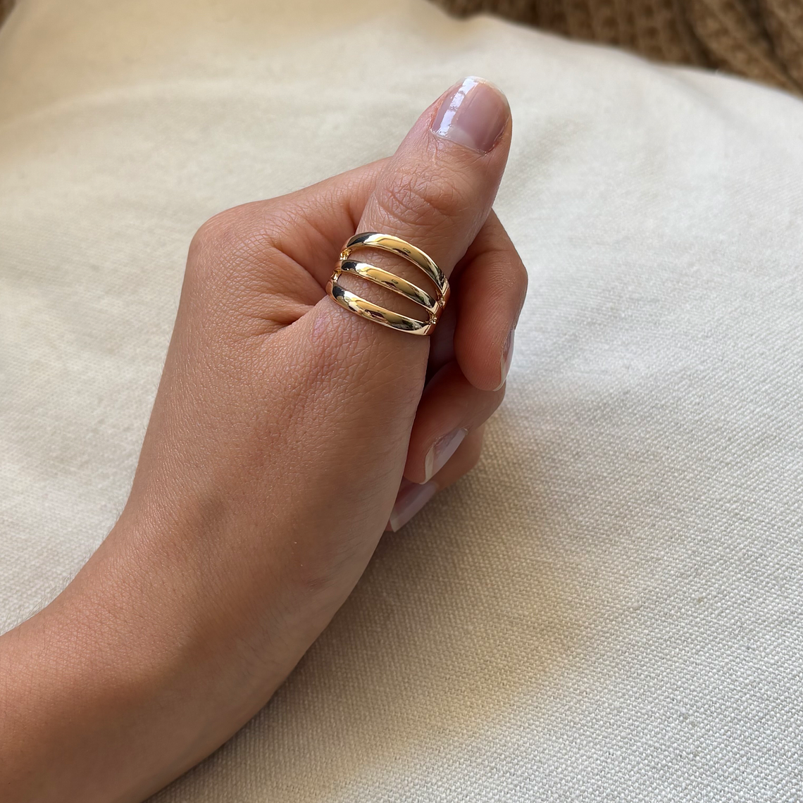 Anillo triple banda 