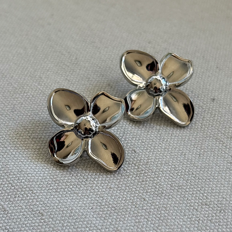 Aros Flor Metalizada 