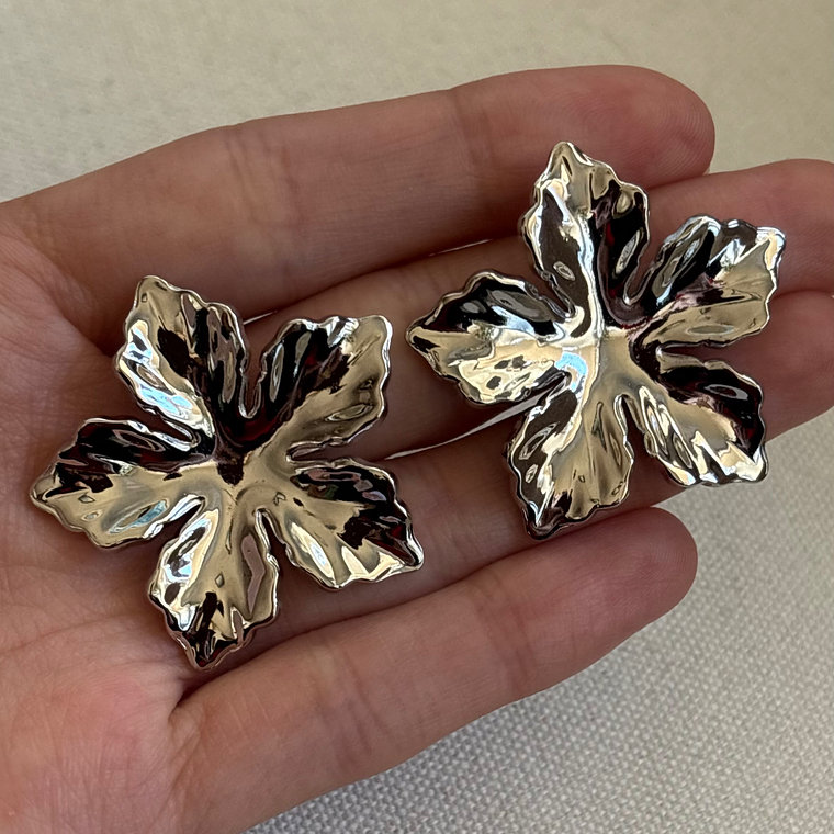 Aros Maxi Flor Texturizada 