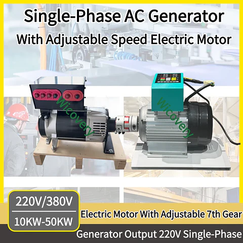 30KW Generator Set 220V 380V Permanent Magnet Generator 50Hz Alternator With Variable Speed Motor