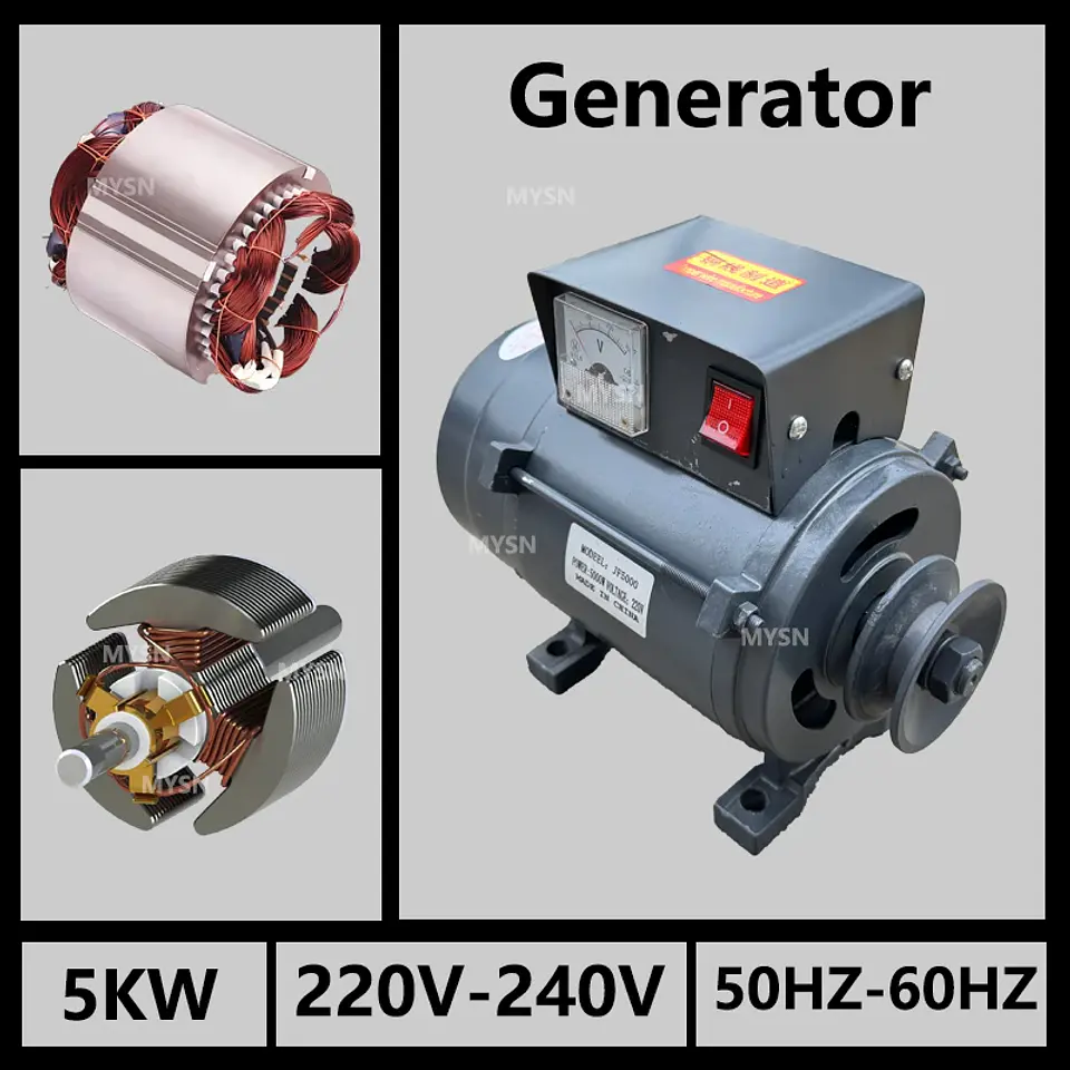 5KW Permanent Magnet Generator 220V 230V AC Alternator Low Noise Energy Unit Current Generator 220v Homeuse 1