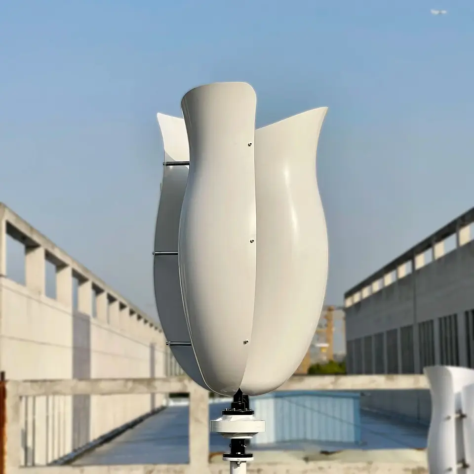 Low Noise 3KW 4KW 24V 48V 96V 120V Vertical Wind Turbine Generator With Drum Off Grid System Inverter For Home 6