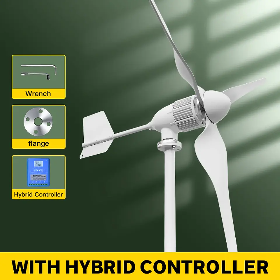 6000W Horizontal Wind Turbine, 24V/48V with MPPT | Nova Bliss 8