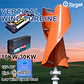 Vertical Wind Turbine Generator 5kW–30kW, 12V–96V with MPPT Options - thumbnail 1
