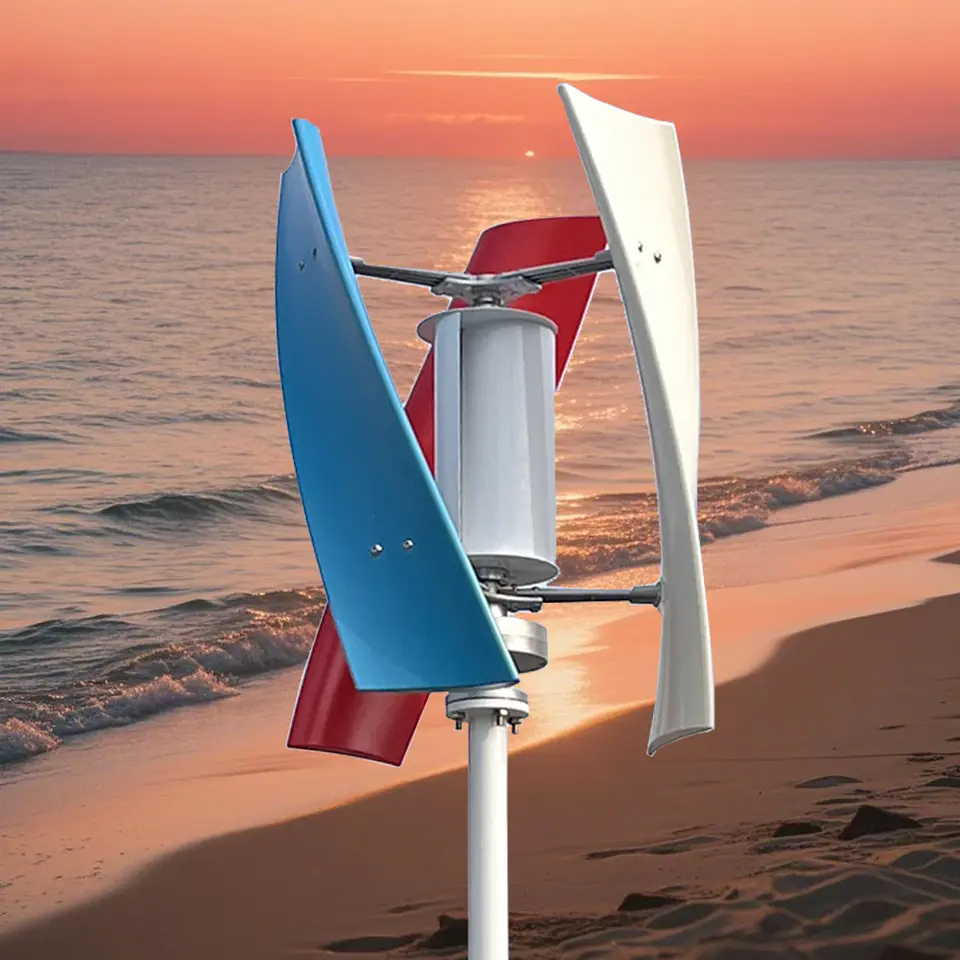 5000W Wind Turbine 12V 24V 48V Wind Turbine Generator 10KW With Free MPPT Controller Battery 220V For Household Use 4
