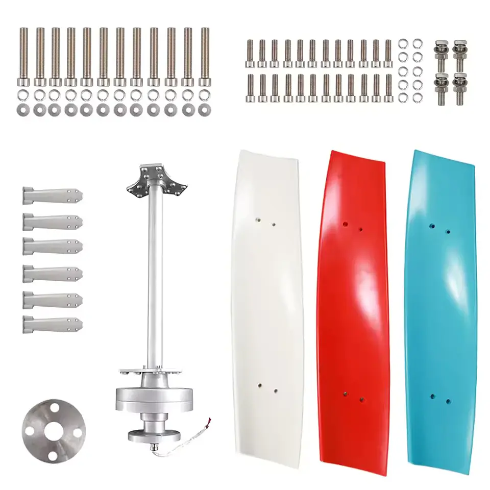 3000W 5000W 10000W Wind Power Turbine Generator 3KW 5KW 10KW 12V 24V Vertical Axis Home Use Roof Windmill Low Noise 10