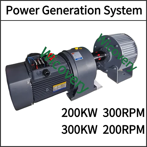 100KW 200KW 300KW Low Speed Permanent Magnet Generator 110V 220V 380V 3 Phase AC Alternators Use With Driving Motor And Coupling