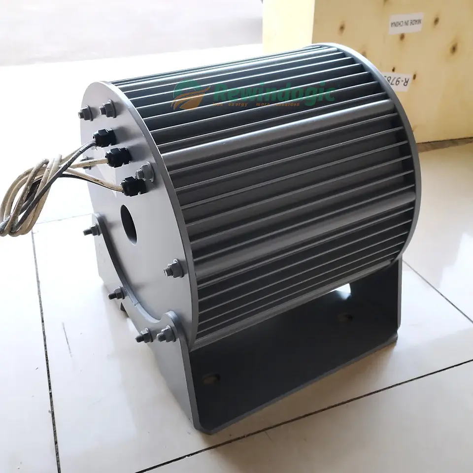 100KW 200KW 300KW Low Speed Permanent Magnet Generator 110V 220V 380V 3 Phase AC Alternators Use With Driving Motor And Coupling 5
