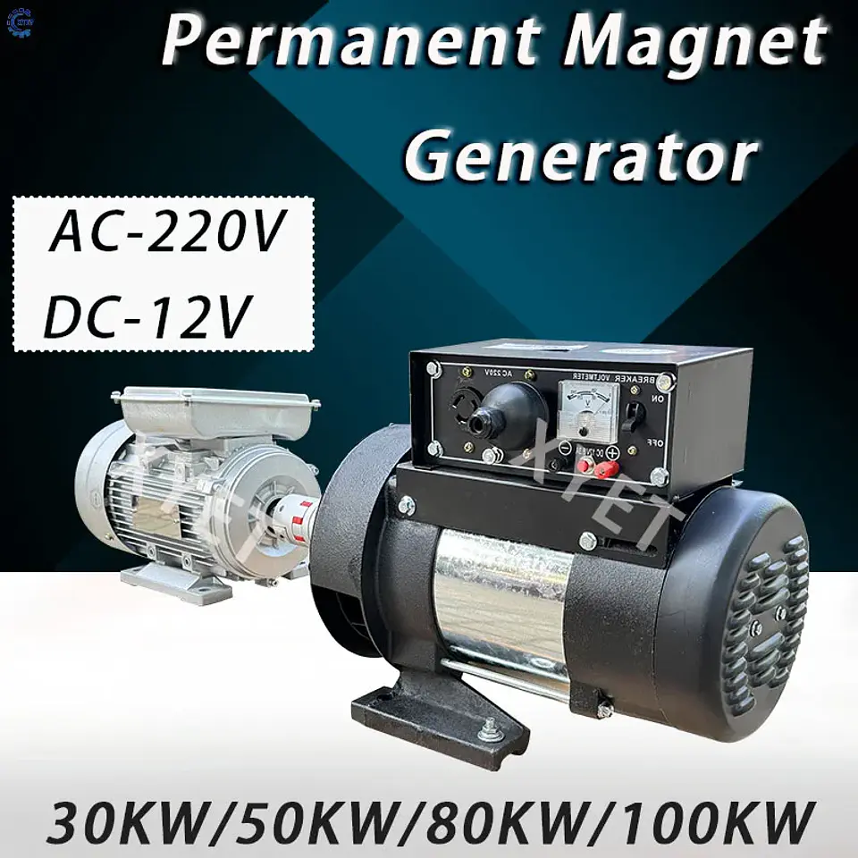 Gearless Low RPM 100KW 80KW Permanent Magnet Generator 220V Power Generation System High Efficiency Alternators For Farm or DIY 1