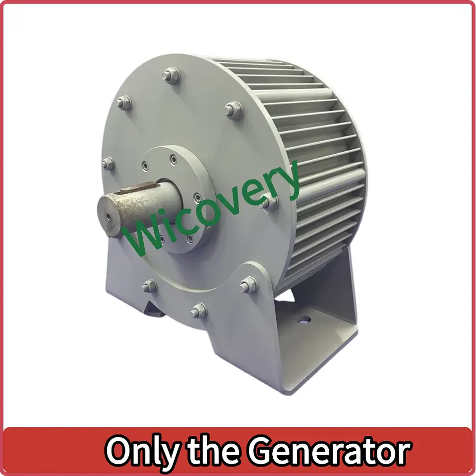 100KW 200KW 300KW Low Speed Permanent Magnet Generator 110V 220V 380V 3 Phase AC Alternators Use With Driving Motor And Coupling 8