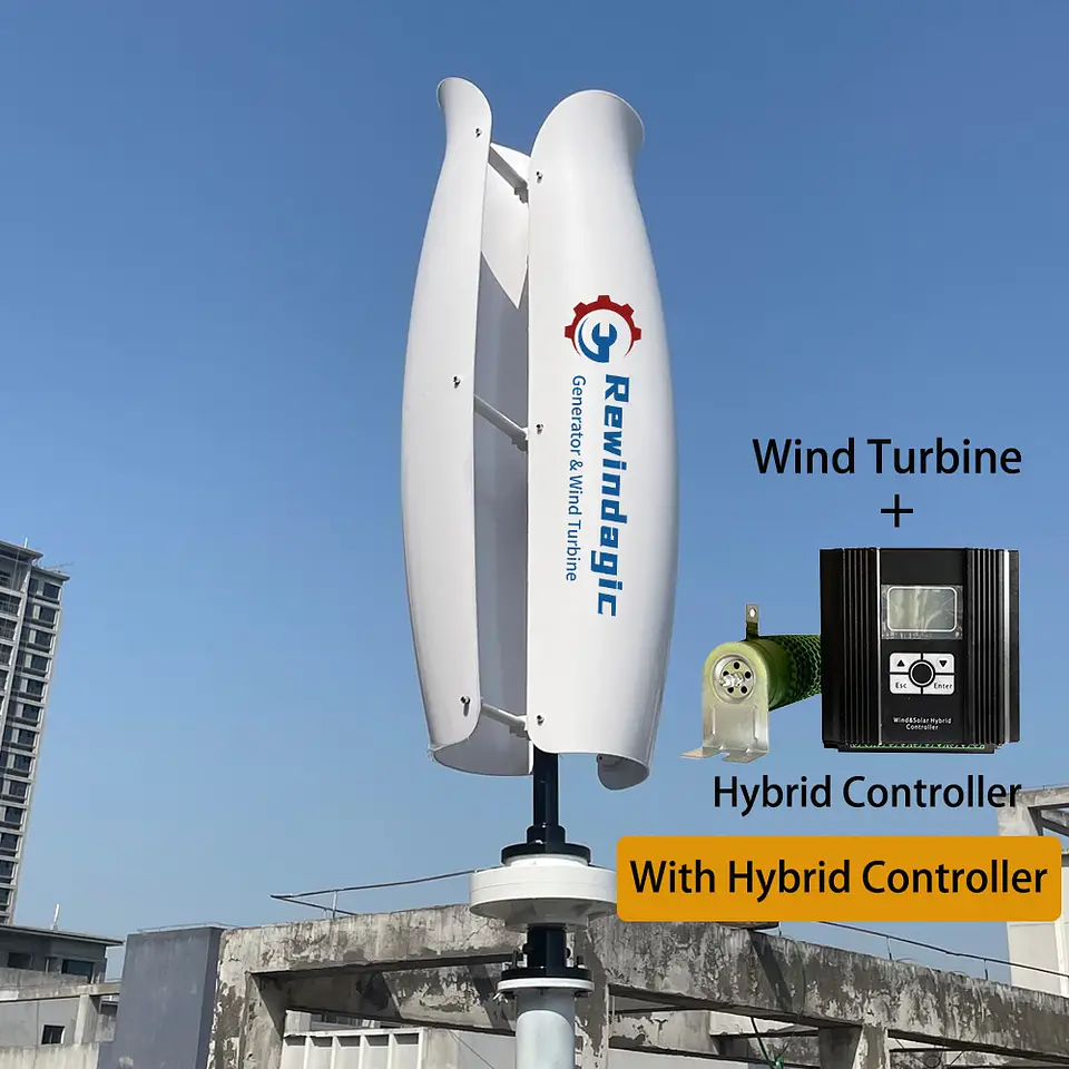 10KW 20KW 30KW 3Phase AC 24V 48V 96V 220V Wind Turbine Generator Vertical Axis Windmill Off Grid System For Home 7