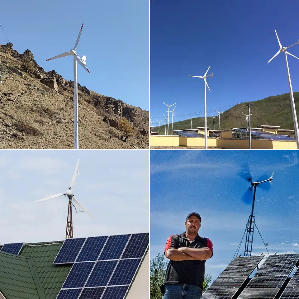 Horizontal Wind Turbine Generator 3kW–6kW, 12V–96V Off-Grid System 5