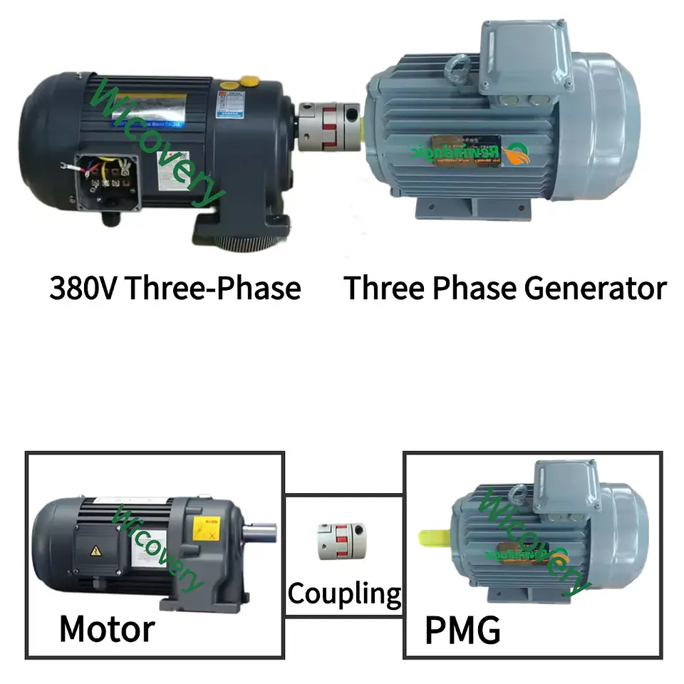 20KW 30KW 80KW 100KW Permanent Magnet Generator 110V 220V 380V 50Hz Generator AC Generator 300RPM Magnetic Dynamo 11