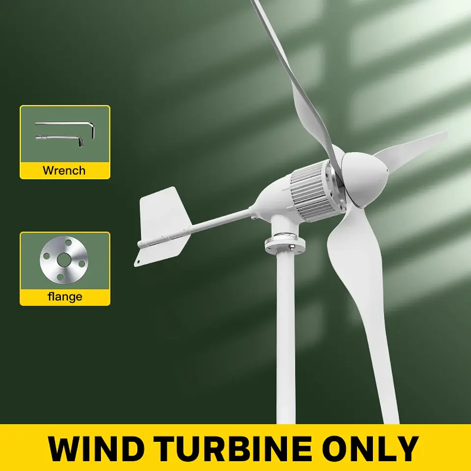 Horizontal Wind Turbine Generator 3kW–6kW, 12V–96V Off-Grid System 7