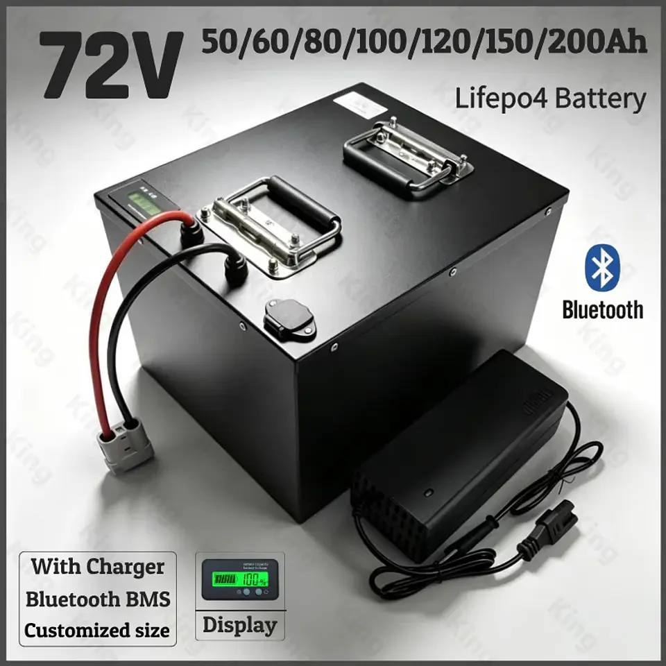 LifePo4 Lithium Battery 72V 50Ah-200Ah for Golf Cart Electric Vehicle with Charger High Capacity 60AH 80AH 100AH 120AH 150AH 200 1