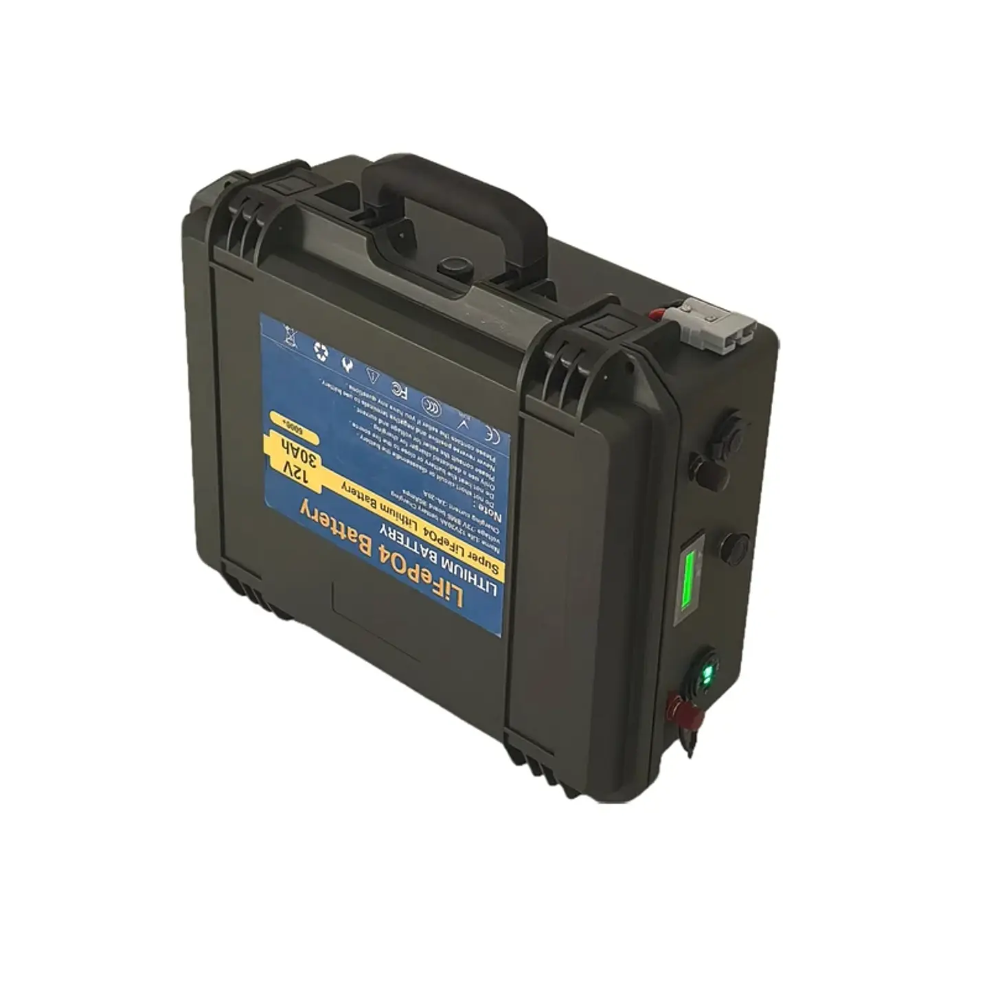 Waterproof 36V 150Ah 100Ah 120Ah LiFepo4 lithium battery pack with BMS for fishing boats solar system motor EV RV+10A charger 2